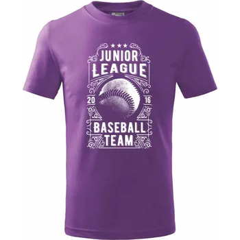 Baseball Team - Tričko dětské bavlněné - 104-110cm / 3-4 roky ( Fialová )