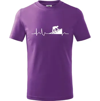 EKG pokrývač - Tričko dětské bavlněné - 146 cm/10 let ( Fialová )