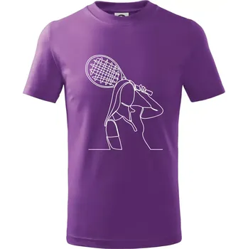 Tenistka jednim tahem - Tričko dětské bavlněné - 158 cm/12 let ( Fialová )