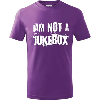 Chlapecké oblečení Iam not a jukebox - na prsou - Tričko dětské bavlněné - 98 cm / 2 roky ( Fialová )