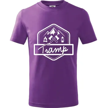 Tramp erb - Tričko dětské bavlněné - 104-110cm / 3-4 roky ( Fialová )