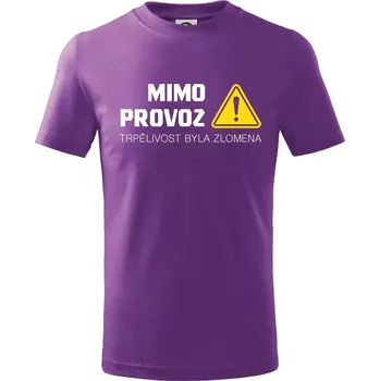 Mimo provoz - trpělivost byla zlomena - Tričko dětské bavlněné - 146 cm/10 let ( Fialová )