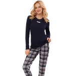 Dámské dlouhé pyžamo Italian Fashion Dona modré XL Modrá