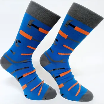 Pánské ponožky Ponožky TREPON WERKZEUNG modré s nářadím velikosti ponožek: 28-31 ( EUR vel. 42-46)