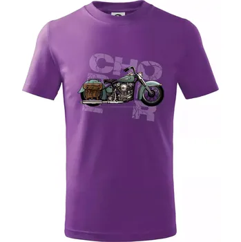 Chopper 003 - Tričko dětské bavlněné - 134 cm/8 let ( Fialová )