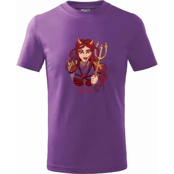 Hříšnice malovaná (Pecka design) - Tričko dětské bavlněné - 104-110cm / 3-4 roky ( Fialová )