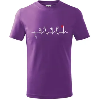 Moto EKG řazení - Tričko dětské bavlněné - 146 cm/10 let ( Fialová )