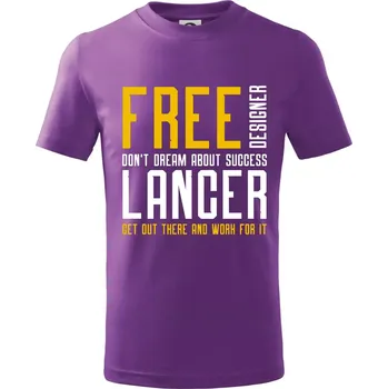 Freelancer - Tričko dětské bavlněné - 104-110cm / 3-4 roky ( Fialová )