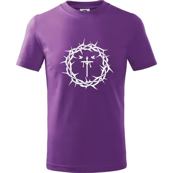 Chlapecké oblečení Jesus zmrtvýchvstání - Tričko dětské bavlněné - 122 cm/6 let ( Fialová )
