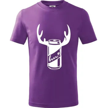 Pivo plechovka - Tričko dětské bavlněné - 122 cm/6 let ( Fialová )
