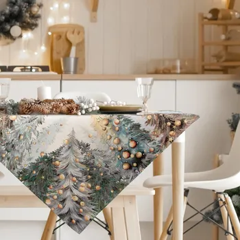 ubrus Takoy Vánoční gobelínový ubrus vánoční stromečky 100 x 100 cm