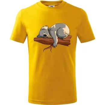 Chlapecké tričko Koala na větvi - Tričko dětské bavlněné - 104-110cm / 3-4 roky ( Žlutá )