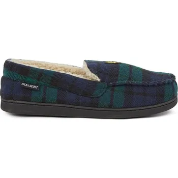 Pánské pantofle Lyle and Scott Green Check 1091359 7 (41)