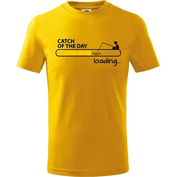 Chlapecké tričko Rybaření - Catch of the day - Tričko dětské bavlněné - 158 cm/12 let ( Žlutá )