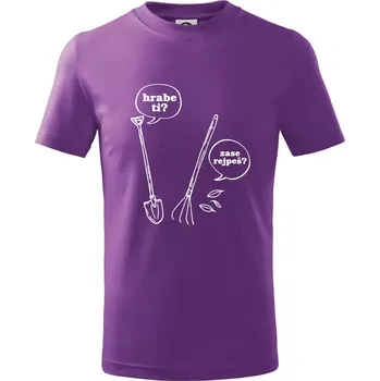 Hrabe ti, už zase rejpeš - Tričko dětské bavlněné - 146 cm/10 let ( Fialová )