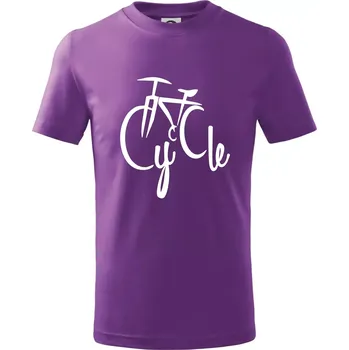 Cycle kolo - Tričko dětské bavlněné - 104-110cm / 3-4 roky ( Fialová )