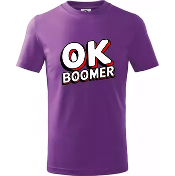 Baby Boomers - OK boomer - Tričko dětské bavlněné - 122 cm/6 let ( Fialová )