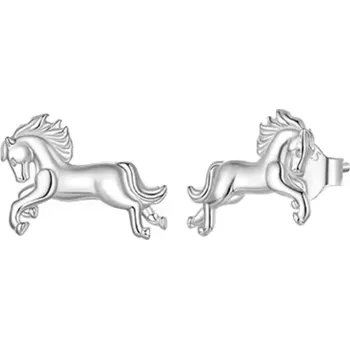 Náušnice For Silver Stříbrné puzetové náušnice ve tvaru běžícího koně - Stříbro 925