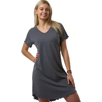 Dámské noční prádlo Dámská noční košilka tmavě šedá pro plnoštíhlé 1C4187 šedá 1xl