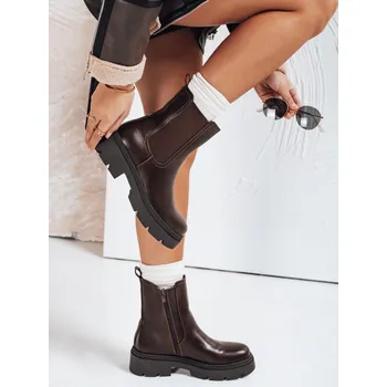 Dámské kozačky Dstreet Dámské kozačky ZY1208 Barva: Hnědá, Velikost: 41