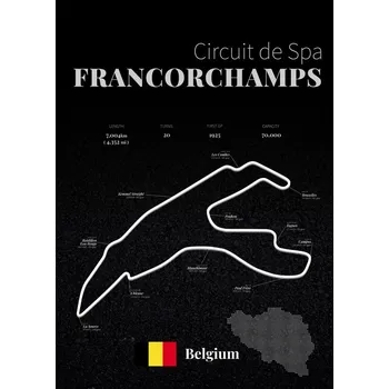 Plakát Plakát, Obraz - Spa Francorchamps racetrack