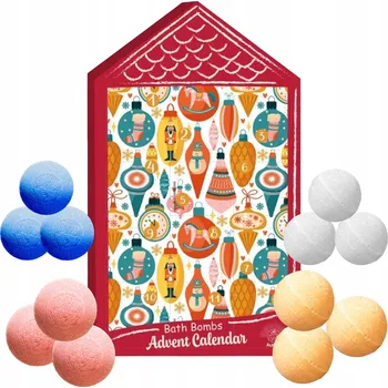 Kosmetická sada Aurora Adventní kalendář koupelové koule 12 x 30 g