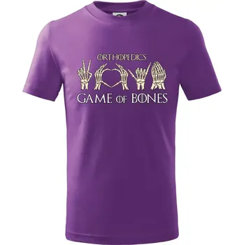 Game of Bones Orthopedics - Tričko dětské bavlněné - 158 cm/12 let ( Fialová )