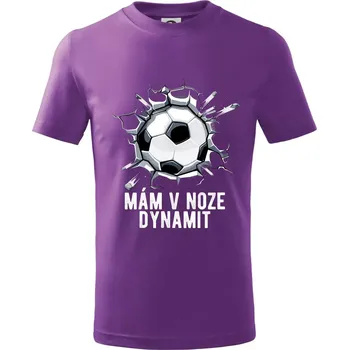 Mám v noze dynamit - Tričko dětské bavlněné - 122 cm/6 let ( Fialová )