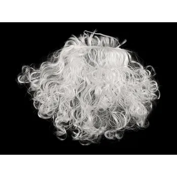 Karnevalová paruka Mikulášské vousy - bílá