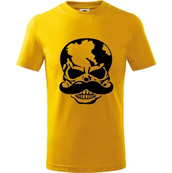 Mustache lebka - Tričko dětské bavlněné - 98 cm / 2 roky ( Žlutá )
