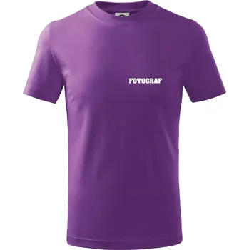 Novinář nápis - Fotograf - Tričko dětské bavlněné - 158 cm/12 let ( Fialová )