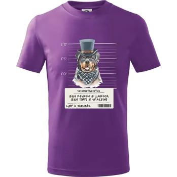 Chlapecké oblečení Lump a darebák rotvajler - Tričko dětské bavlněné - 146 cm/10 let ( Fialová )