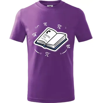 Ludolfovo číslo pí - Tričko dětské bavlněné - 104-110cm / 3-4 roky ( Fialová )