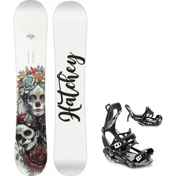 Snowboard Snowboard komplet Hatchey Eternity + vázání RAVEN Fastec FT360 Black Velikost: 157 cm, Velikost vázání: S