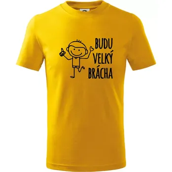Chlapecké tričko Budu velký brácha - Tričko dětské bavlněné - 122 cm/6 let ( Žlutá )