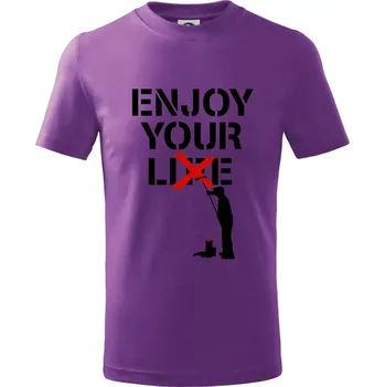 Enjoy Your Lie - Tričko dětské bavlněné - 158 cm/12 let ( Fialová )