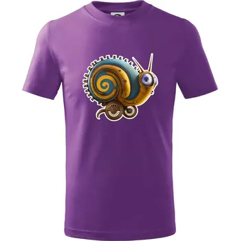 Poštovní vůz z doby dávno minulé - Tričko dětské bavlněné - 122 cm/6 let ( Fialová )