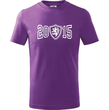 Narozeninový motiv - znak - 2015 - Tričko dětské bavlněné - 146 cm/10 let ( Fialová )