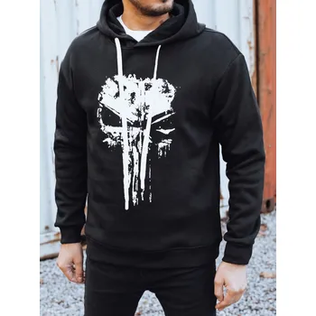 Pánské oblečení Dstreet Pánská zateplená mikina s potiskem BX5927 Barva: Černá, Velikost: 2XL