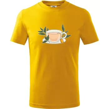 Chlapecké tričko Šálek čaje - Tričko dětské bavlněné - 134 cm/8 let ( Žlutá )