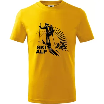 Chlapecké tričko Skialp trip - Tričko dětské bavlněné - 134 cm/8 let ( Žlutá )