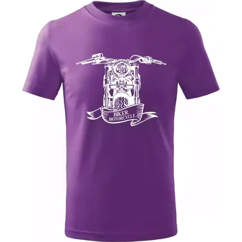 Chlapecké oblečení Biker Motorcycle motorka - Tričko dětské bavlněné - 122 cm/6 let ( Fialová )