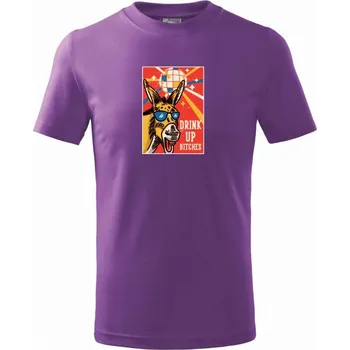 Drink up bitches - Tričko dětské bavlněné - 158 cm/12 let ( Fialová )