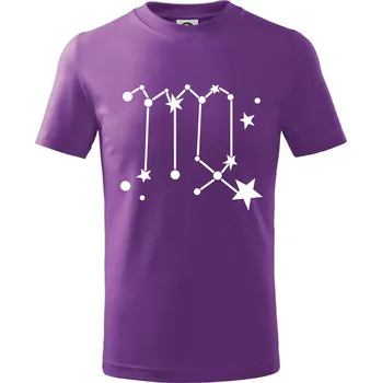 Souhvězdí - Virgo - Panna - Tričko dětské bavlněné - 146 cm/10 let ( Fialová )