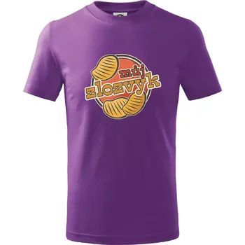 Chlapecké oblečení Brambůrky můj zlozvyk - Tričko dětské bavlněné - 122 cm/6 let ( Fialová )