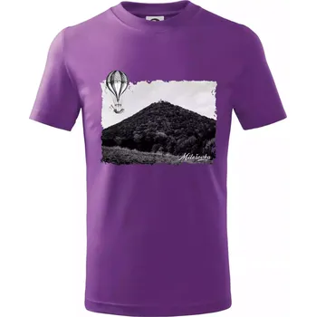 Retro Milešovka - Tričko dětské bavlněné - 158 cm/12 let ( Fialová )