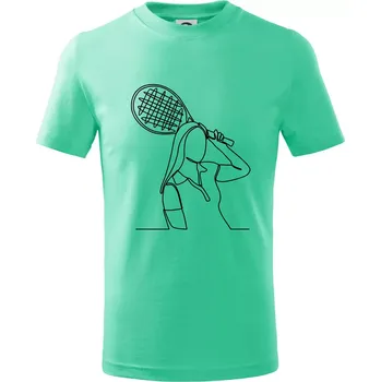 Tenistka jednim tahem - Tričko dětské bavlněné - 158 cm/12 let ( Mátová )