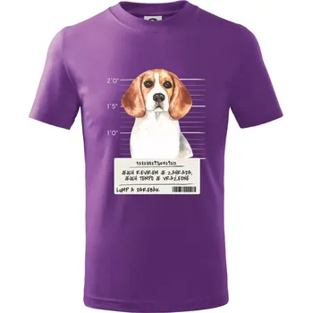 Lump a darebák bígl - Tričko dětské bavlněné - 158 cm/12 let ( Fialová )