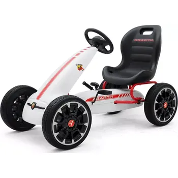 Dětské vozidlo Dětská šlapací motokára Go-kart Milly Mally Abarth bílá