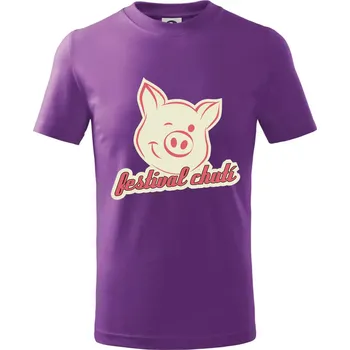 Festival chutí - Tričko dětské bavlněné - 122 cm/6 let ( Fialová )